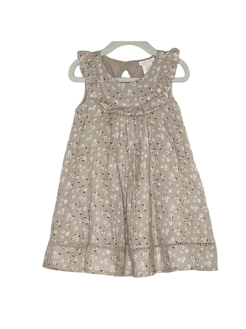 Rachel Ashwell 3T NEW Toddler Girls Beige Floral Ruffle Dress